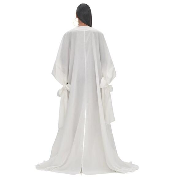 NWT Andrea Iyamah Womens Gamba Robe Kimono Swim Cover Up Beach Ivory One Size - Picture 3 of 13
